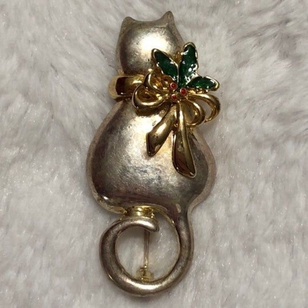 Premier Designs Jewelry Holiday Cat Brooch for Women